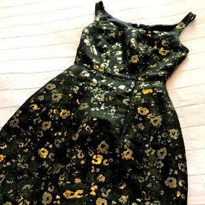 Formal cocktail brocade mini dress